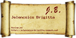 Jelencsics Brigitta névjegykártya